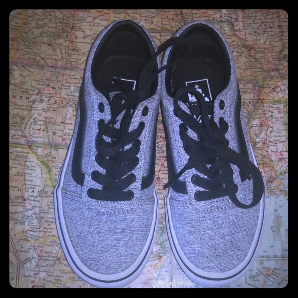 Boys grey and black Van's size 13